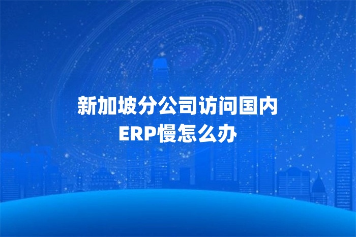 新加坡分公司访问国内ERP慢怎么办