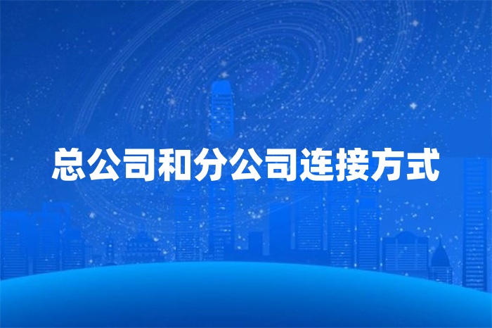 总公司和分公司连接方式
