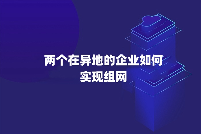 两个在异地的企业如何实现组网