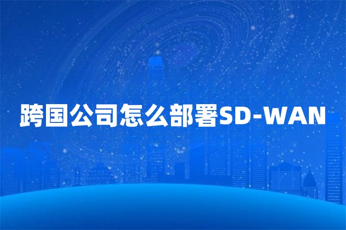 跨国公司怎么部署SD-WAN