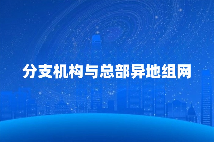 分支机构与总部异地组网