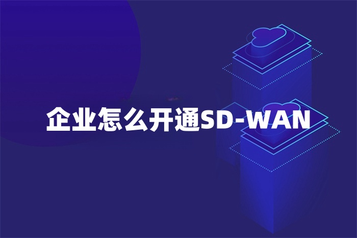 企业怎么开通SD-WAN
