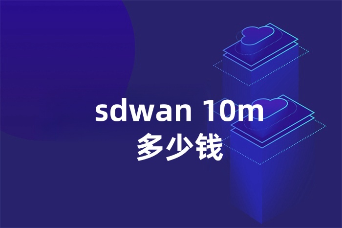 sdwan 10m多少钱