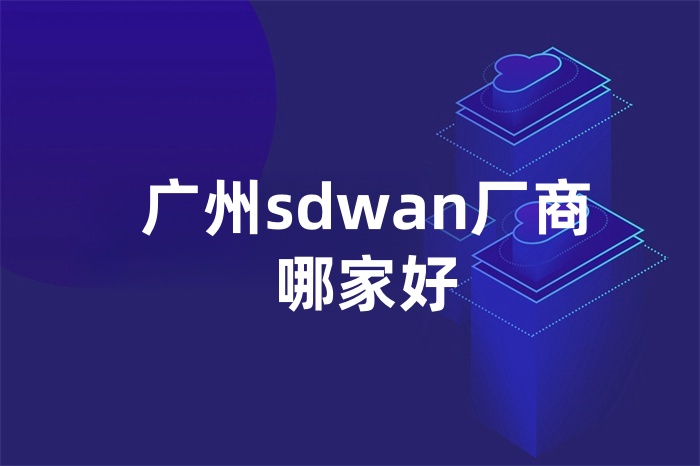 广州sdwan厂商哪家好
