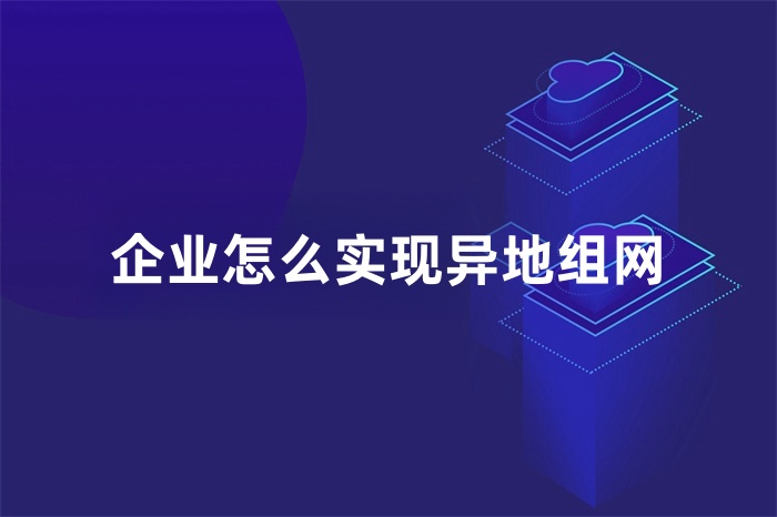 企业怎么实现异地组网