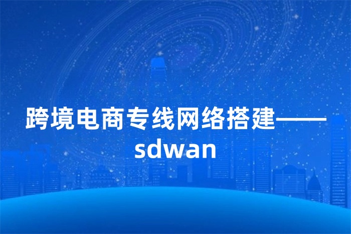 跨境电商专线网络搭建——sdwan